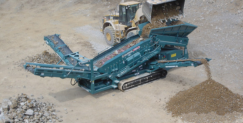 POWERSCREEN Warrior 1800 im Steinbruch